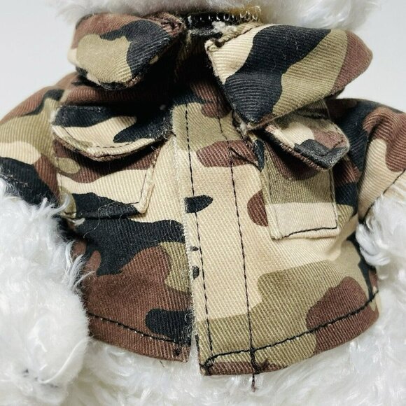 Artistic Toy Bear Plush Army Military Soldier Jacket Veteran Uniform Hat Costume - Picture 10 of 12